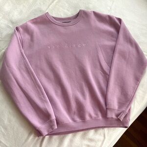 San Diego light purple crewneck